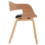 NNEVL Dining Chairs 2 pcs Bent Wood and Faux Leather