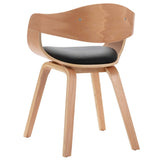 NNEVL Dining Chairs 2 pcs Bent Wood and Faux Leather