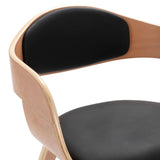 NNEVL Dining Chairs 2 pcs Bent Wood and Faux Leather