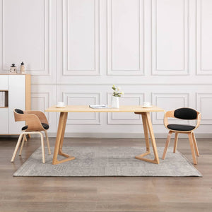 NNEVL Dining Chairs 2 pcs Bent Wood and Faux Leather