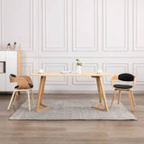 NNEVL Dining Chairs 2 pcs Bent Wood and Faux Leather