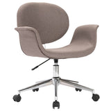 NNEVL Swivel Dining Chair Taupe Fabric