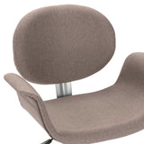 NNEVL Swivel Dining Chair Taupe Fabric