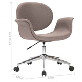 NNEVL Swivel Dining Chair Taupe Fabric