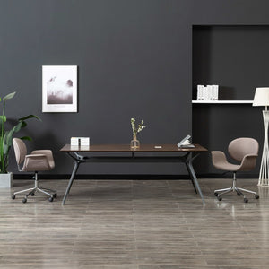 NNEVL Swivel Dining Chair Taupe Fabric