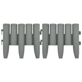 NNEVL Lawn Edgings 36 pcs Grey 10 m PP