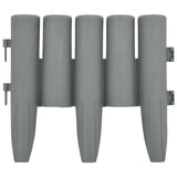 NNEVL Lawn Edgings 36 pcs Grey 10 m PP