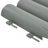 NNEVL Lawn Edgings 36 pcs Grey 10 m PP