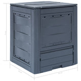 NNEVL Garden Composters 2 pcs Grey 60x60x73 cm 520 L