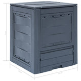 NNEVL Garden Composters 3 pcs Grey 60x60x73 cm 780 L
