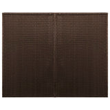 NNEVL Double Wheelie Bin Shed Brown 153x78x120 cm Poly Rattan