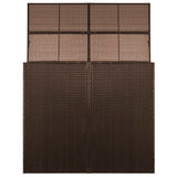 NNEVL Double Wheelie Bin Shed Brown 153x78x120 cm Poly Rattan