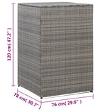 NNEVL Single Wheelie Bin Shed Anthracite 76x78x120 cm Poly Rattan