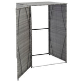 NNEVL Single Wheelie Bin Shed Anthracite 76x78x120 cm Poly Rattan