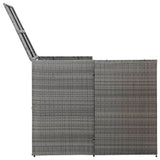 NNEVL Single Wheelie Bin Shed Anthracite 76x78x120 cm Poly Rattan
