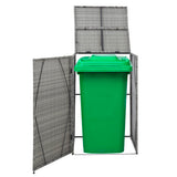 NNEVL Single Wheelie Bin Shed Anthracite 76x78x120 cm Poly Rattan