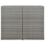 NNEVL Double Wheelie Bin Shed Anthracite 153x78x120 cm Poly Rattan