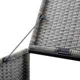 NNEVL Triple Wheelie Bin Shed Anthracite 229x78x120 cm Poly Rattan