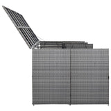 NNEVL Quadruple Wheelie Bin Shed Anthracite 305x78x120 cm Poly Rattan