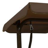 NNEVL Kids Swing Bench Brown 115x75x110 cm Fabric