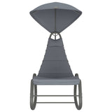 NNEVL Garden Swing Chair Grey 160x80x195 cm Fabric