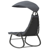 NNEVL Garden Swing Chair Grey 160x80x195 cm Fabric