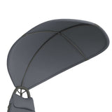 NNEVL Garden Swing Chair Grey 160x80x195 cm Fabric