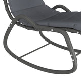 NNEVL Garden Swing Chair Grey 160x80x195 cm Fabric