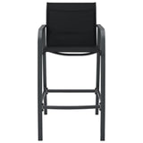 NNEVL Garden Bar Chairs 2 pcs Black Textilene