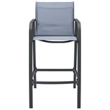 NNEVL Garden Bar Chairs 2 pcs Grey Textilene