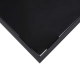 NNEVL Garden Bar Table Black 110x60x110 cm Tempered Glass