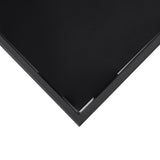 NNEVL Garden Bar Table Black 180x60x110 cm Tempered Glass