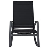 NNEVL Garden Rocking Chairs 2 pcs Textilene Black
