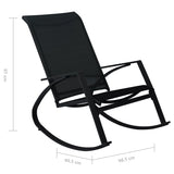 NNEVL Garden Rocking Chairs 2 pcs Textilene Black