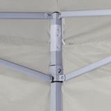 NNEVL Professional Folding Party Tent with 4 Sidewalls 2x2 m Steel Cream