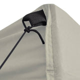 NNEVL Professional Folding Party Tent with 4 Sidewalls 2x2 m Steel Cream
