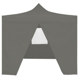NNEVL Professional Folding Party Tent with 4 Sidewalls 2x2 m Steel Anthracite