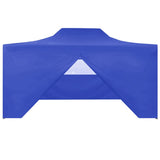 NNEVL Professional Folding Party Tent with 4 Sidewalls 3x4 m Steel Blue