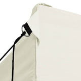 NNEVL Professional Folding Party Tent with 4 Sidewalls 3x4 m Steel Cream