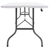 NNEVL Folding Garden Table White 180x72x72 cm HDPE
