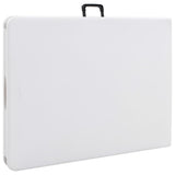 NNEVL Folding Garden Table White 180x72x72 cm HDPE