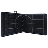 NNEVL Folding Garden Table Black 180x75x72 cm HDPE Imitation Rattan