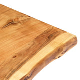 NNEVL Bathroom Vanity Top Solid Acacia Wood 80x55x2.5 cm
