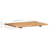 NNEVL Bathroom Vanity Top Solid Acacia Wood 80x55x2.5 cm