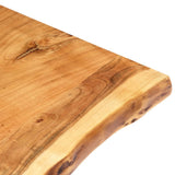 NNEVL Bathroom Vanity Top Solid Acacia Wood 118x55x2.5 cm