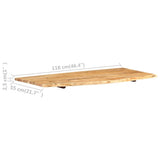 NNEVL Bathroom Vanity Top Solid Acacia Wood 118x55x2.5 cm
