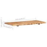 NNEVL Bathroom Vanity Top Solid Acacia Wood 118x55x3.8 cm