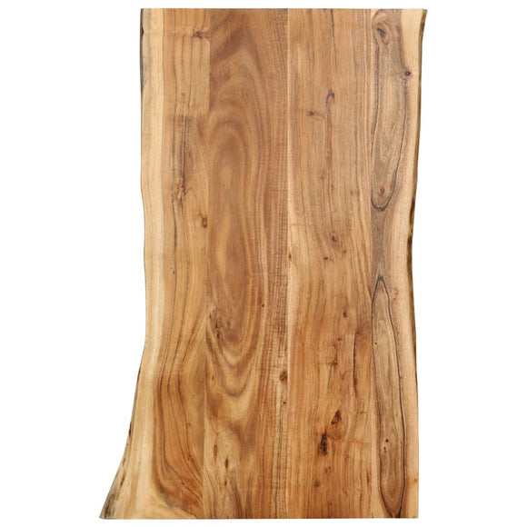 NNEVL Table Top Solid Acacia Wood 100x(50-60)x2.5 cm