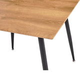 NNEVL Dining Table Oak and Black 80.5x80.5x73 cm MDF