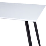 NNEVL Dining Table White and Black 120x60x74 cm MDF